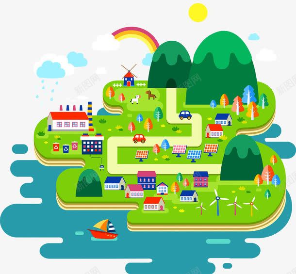 卡通城市建筑png免抠素材_88icon https://88icon.com 卡通 城市 建筑