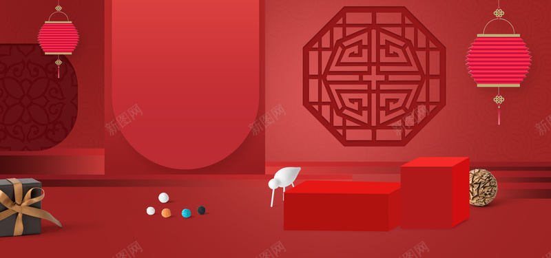 过年不打烊简约古典中国风bannerpsd设计背景_88icon https://88icon.com 中国风 古典 复古 大气 新年 红色 过年 过年不打烊