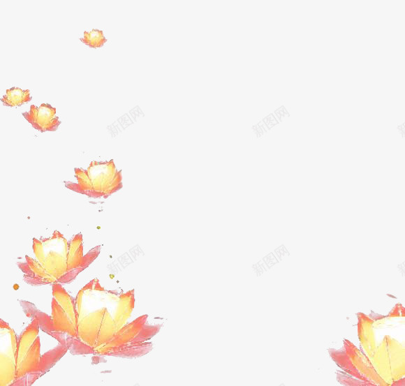 花灯莲花河灯漂浮元素png免抠素材_88icon https://88icon.com 元素 河灯 漂浮 花灯 莲花