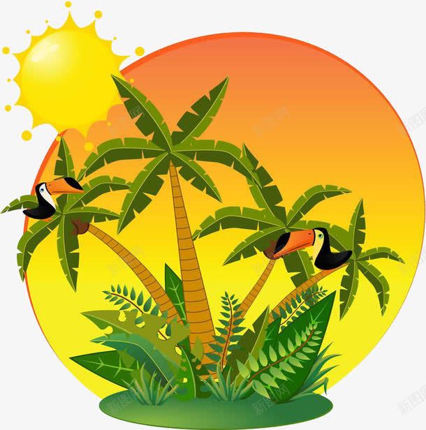 鸟语花香的荒岛png免抠素材_88icon https://88icon.com 南方小岛 卡通荒岛 手绘荒岛 无人荒岛 美丽的小岛 荒岛 荒无人烟的荒岛