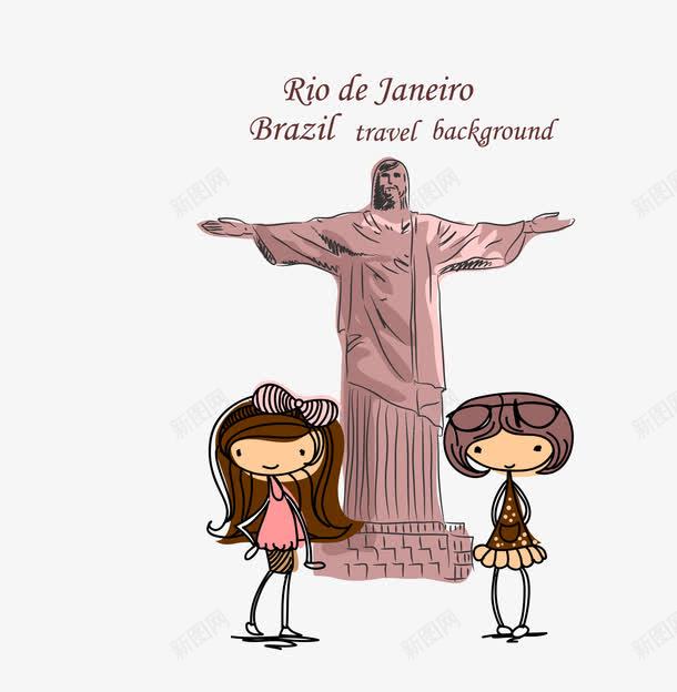 女孩旅行png免抠素材_88icon https://88icon.com 卡通 女孩 旅行 穆斯林