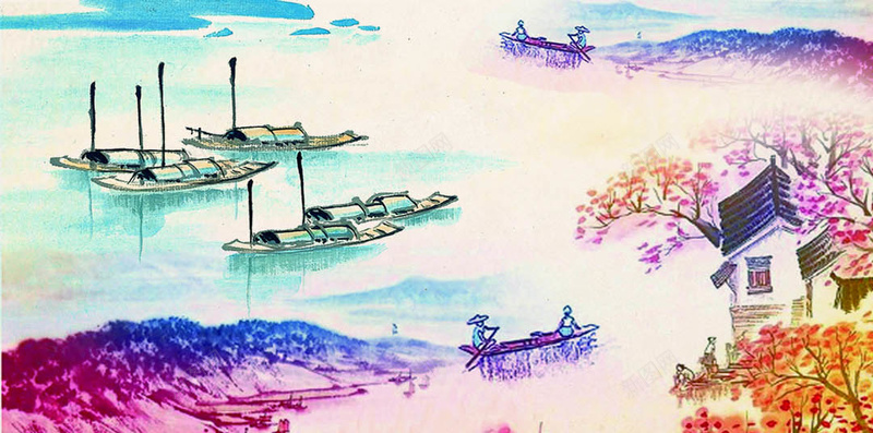 水彩手绘中国风清新写意复古简约H5背景图psd设计背景_88icon https://88icon.com H5背景图 中国风 写意 复古 手绘 水彩 清新 简约