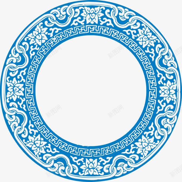 蓝色中国风花纹装饰重阳海报png免抠素材_88icon https://88icon.com 国风 海报 花纹 蓝色 装饰 重阳