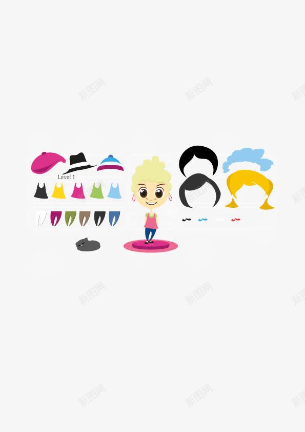 换装女孩png免抠素材_88icon https://88icon.com 时尚 高清