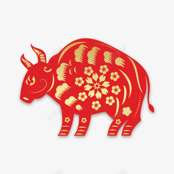 新年牛年剪纸矢量图ai免抠素材_88icon https://88icon.com 2021 2021年 农历新年 剪纸 新年 春节 牛 牛剪纸 牛年 牛年大吉 生效牛 辛丑年 矢量图