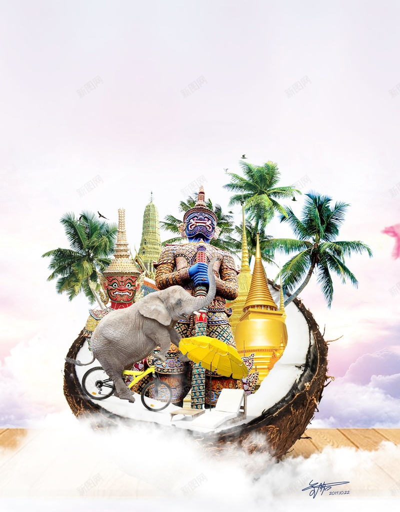 泰国旅游泰国风景psd设计背景_88icon https://88icon.com 泰国旅游 泰国风景 秋季旅游 建筑 旅行 泰国印象 出国游 平面设计 分层文件 源文件 高清
