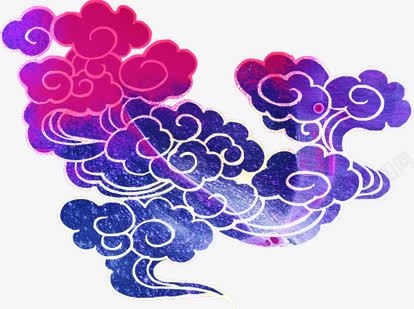 紫色渐变艺术祥云png免抠素材_88icon https://88icon.com 渐变 祥云 紫色 艺术 设计