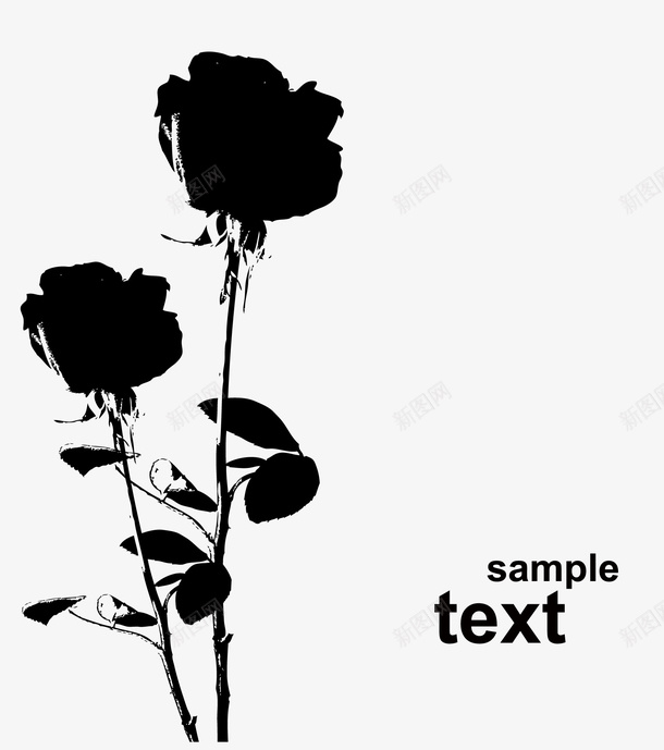 玫瑰花海报矢量图eps免抠素材_88icon https://88icon.com 玫瑰花海报 矢量玫瑰花 矢量图