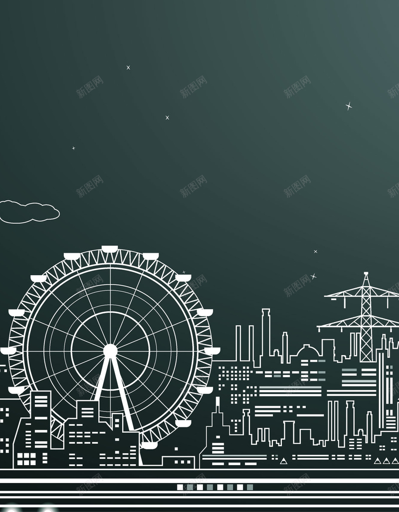 线描建筑城市风光旅游海报背景jpg设计背景_88icon https://88icon.com 城市风光 建筑背景 手绘背景 旅游海报 海报背景 线描城市 线描建筑 线描素材