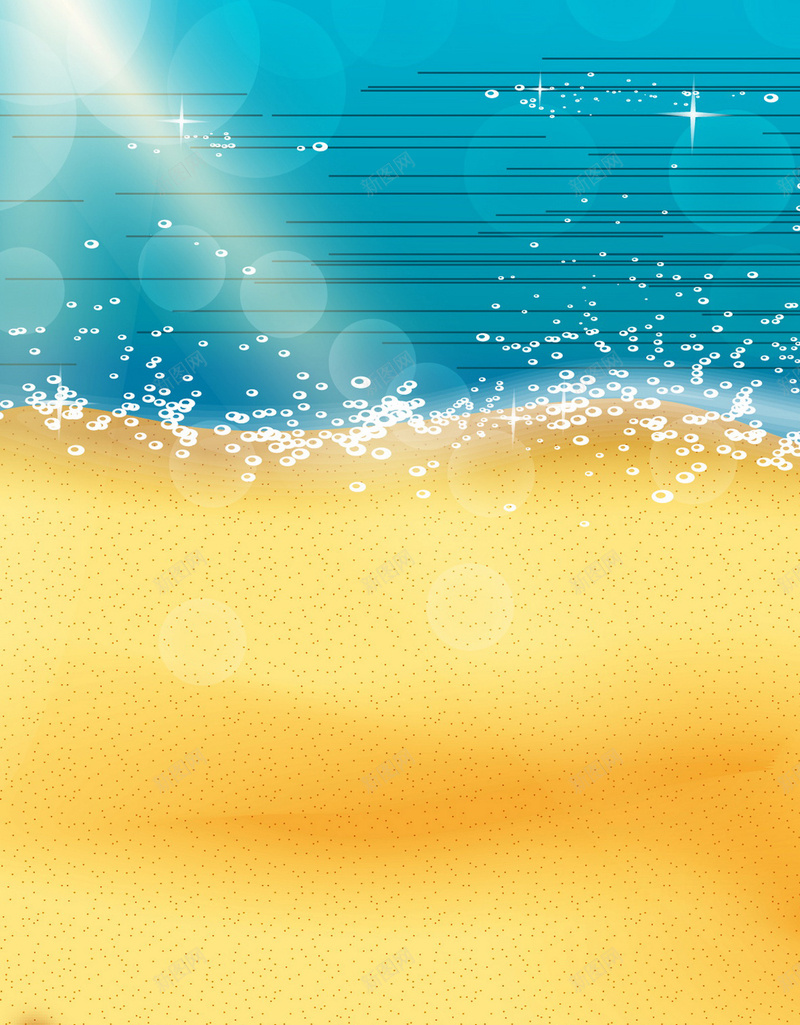沙滩H5背景jpg设计背景_88icon https://88icon.com H5 H5背景 h5 卡通 彩色 手绘 水彩 沙滩 海星 海洋 童趣