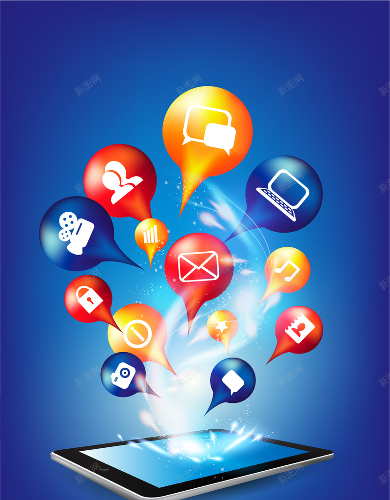 蓝色平板电脑海报背景jpg设计背景_88icon https://88icon.com 平板 海报 电子产品 电脑 科技 科技产品 背景 蓝色
