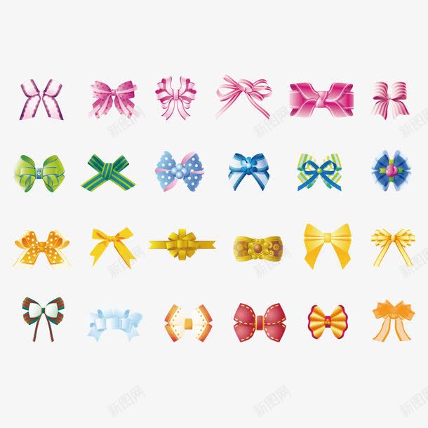 精美蝴蝶结png免抠素材_88icon https://88icon.com 丝带 五颜六色 节日 蝴蝶结