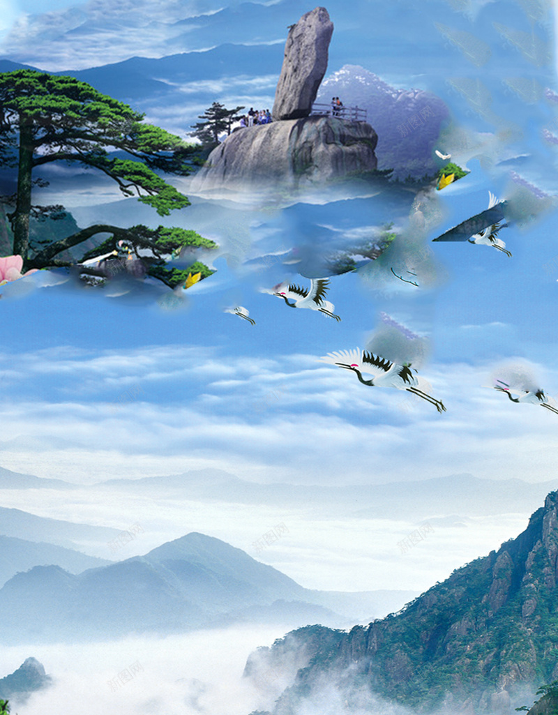 黄山旅游手绘海报jpg设计背景_88icon https://88icon.com 展板背景 手绘 手绘海报 旅游 旅游海报 海报 黄山 黄山海报