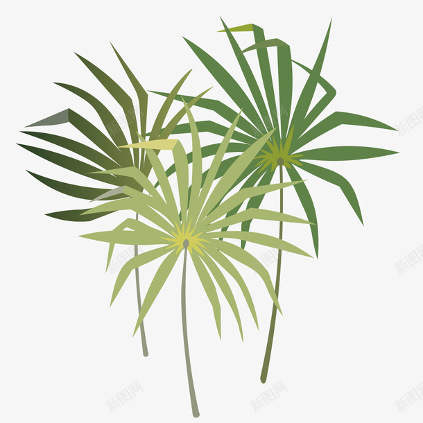 绿色芭蕉叶子矢量图eps免抠素材_88icon https://88icon.com 叶子 扁平 手绘 春天 植物 绿色 芭蕉 装饰 矢量图