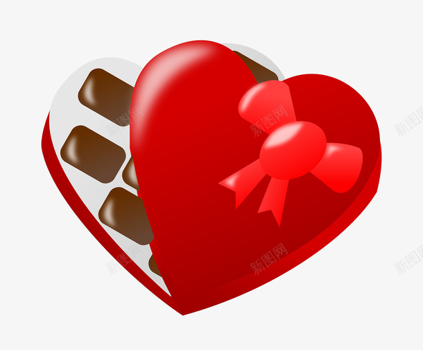 心形巧克力盒手绘png免抠素材_88icon https://88icon.com 可爱 巧克力 心形 手绘 红色