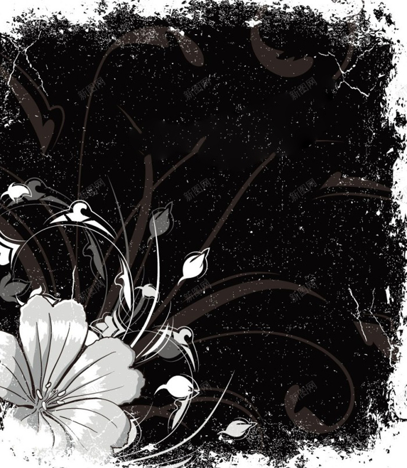 灰色系花朵和花草海报背景素材jpg设计背景_88icon https://88icon.com 矢量素材 矢量背景 灰色系 花朵 花草 海报背景素材 质感 纹理