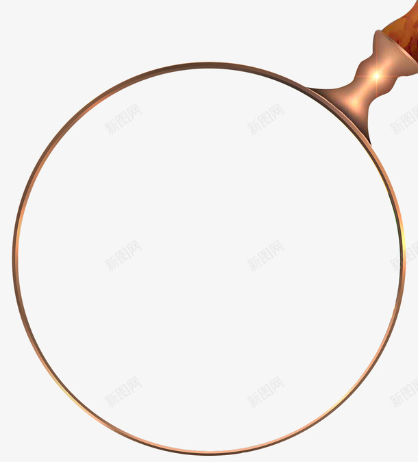 金属质感放大镜png免抠素材_88icon https://88icon.com 放大镜 质感 边框 金属 金色