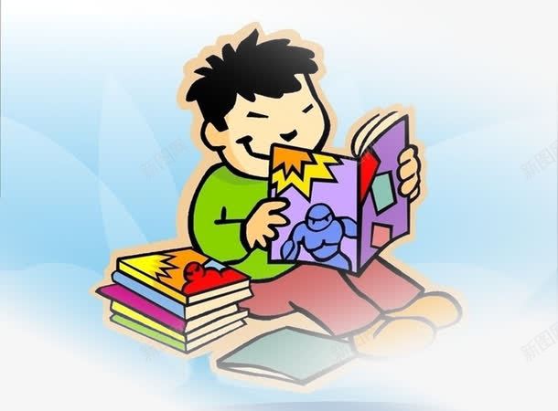 儿童读书卡通png免抠素材_88icon https://88icon.com 儿童 卡通 学习 彩色
