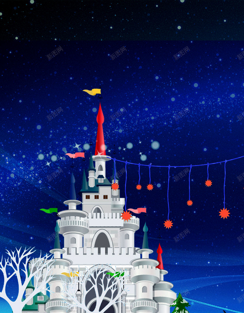 梦幻圣诞节H5背景psd设计背景_88icon https://88icon.com 商务 圣诞背景图片 圣诞背景素材 圣诞节 城堡 梦幻 礼物 科幻 科技 雪人 雪地
