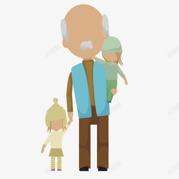 爷爷抱着孙子png免抠素材_88icon https://88icon.com 可爱 孙子 爷爷
