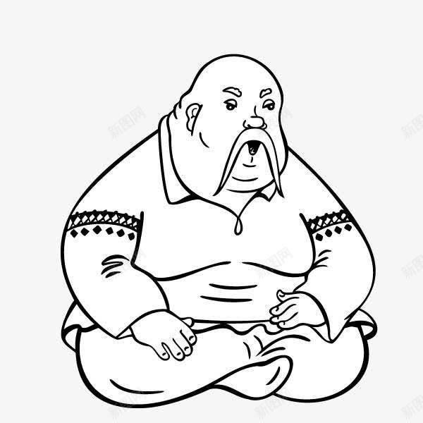 手绘肥胖男人png免抠素材_88icon https://88icon.com 手绘 男人 肥胖