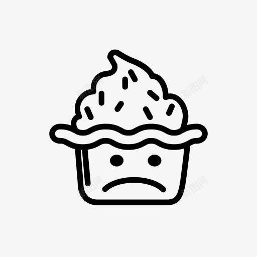 蛋糕表情霜悲伤打顶冰杯蛋糕png免抠素材_88icon https://88icon.com Cake emotic frost sad topping 悲伤 打顶 蛋糕 表情 霜