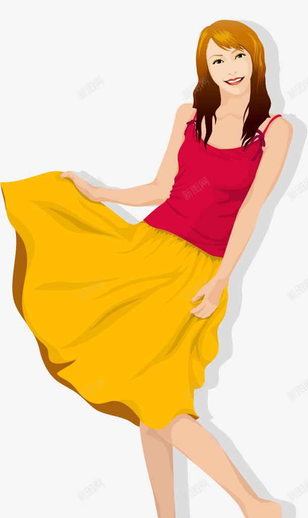 卡通手绘金发穿裙子女孩png免抠素材_88icon https://88icon.com 卡通的人物 手绘的女孩 穿裙子的女孩 金发的女孩