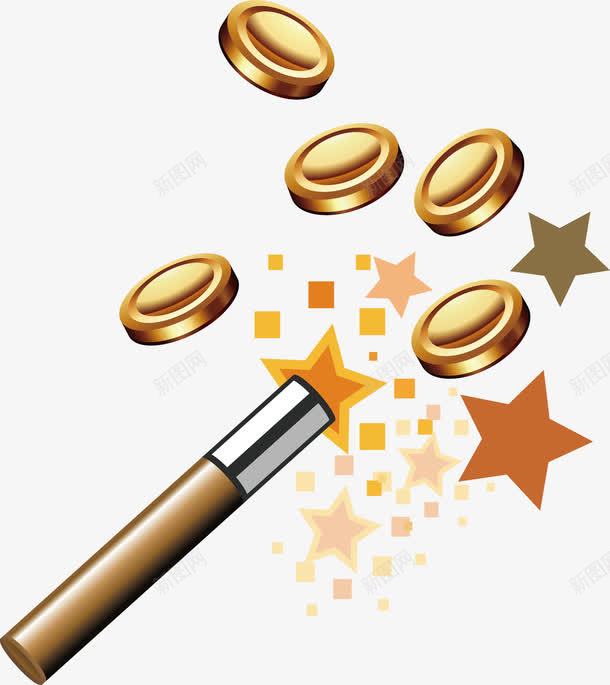 喷射金币png免抠素材_88icon https://88icon.com 喷射 金属管 金币