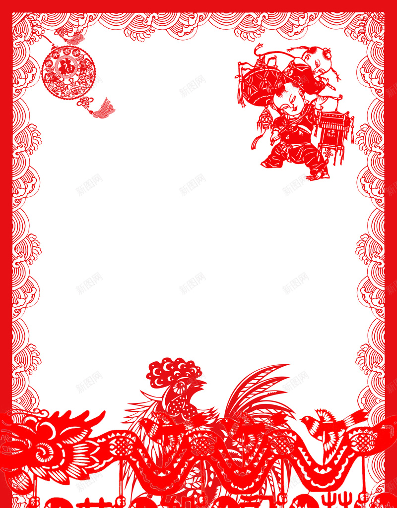 中国剪纸海报背景jpg设计背景_88icon https://88icon.com 中国风 中国 剪纸 海报 背景 过年 庆典 红色