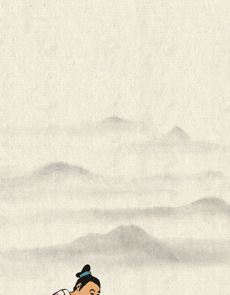 中国风海报背景jpg设计背景_88icon https://88icon.com 中国风 水墨画 古代人物 餐饮 美食 海报背景