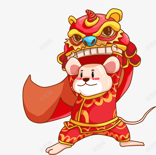 舞动的狮子头png免抠素材_88icon https://88icon.com 举狮子 狮子 狮子头 舞狮