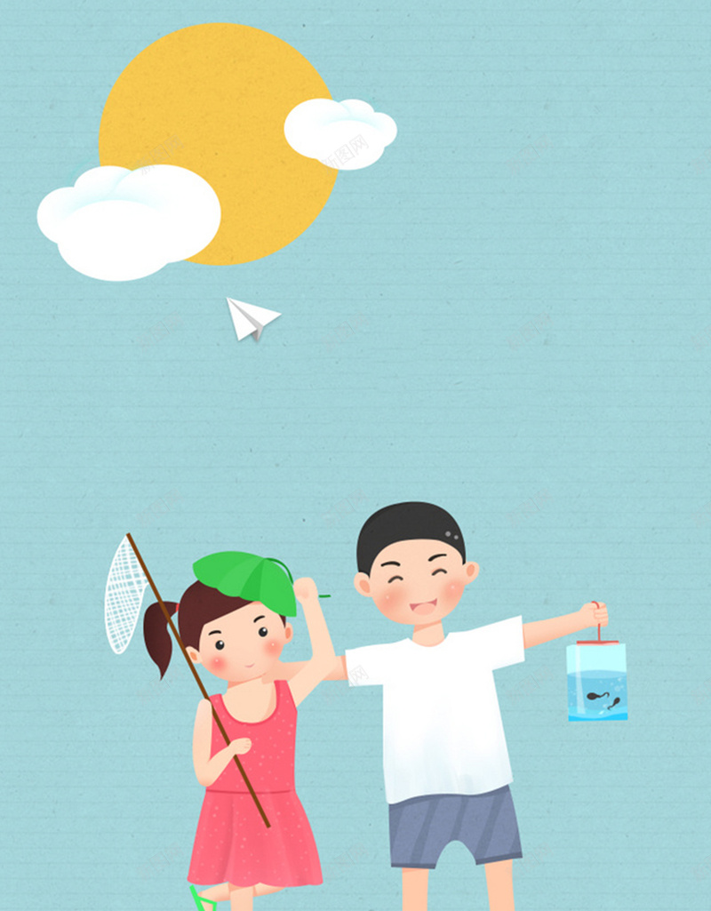 儿童节手绘纹理背景H5背景jpg设计背景_88icon https://88icon.com 61 H5背景素材 儿童节 卡通 太阳 孩子 手绘 白云 纹理背景 蓝天