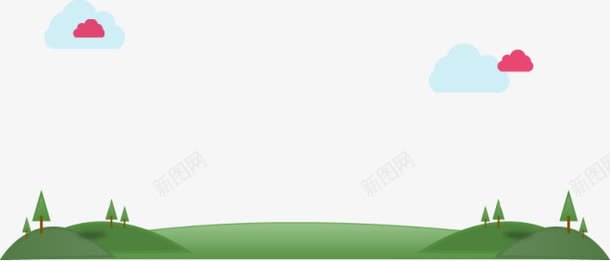 卡通山坡png免抠素材_88icon https://88icon.com 绿色卡通山坡