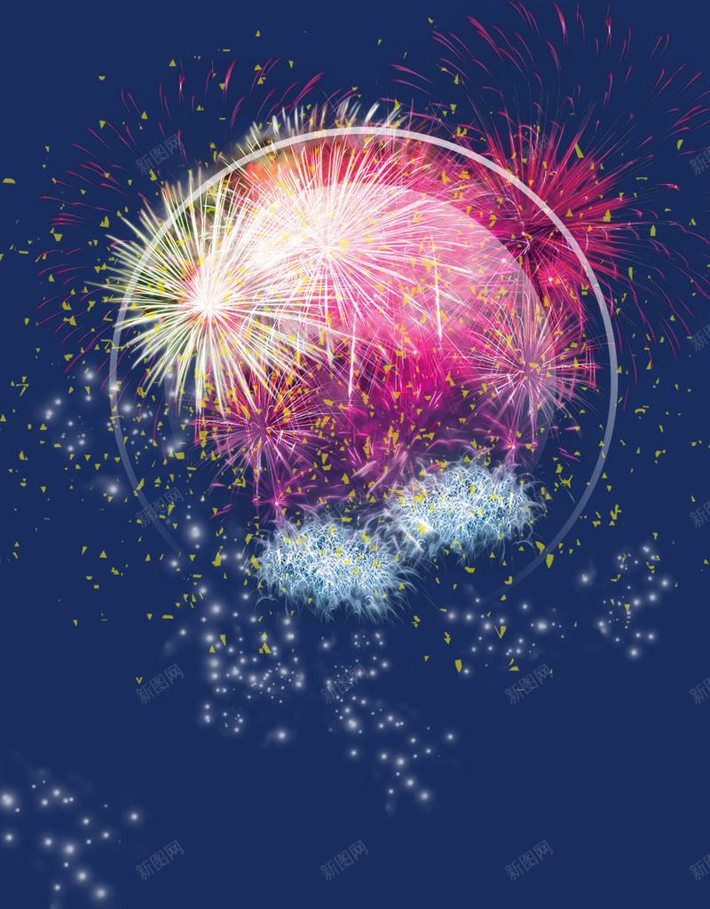 狂欢新年烟花H5背景图jpg设计背景_88icon https://88icon.com 狂欢 蓝色 新年 烟花 元旦 唯美 激情 跨年