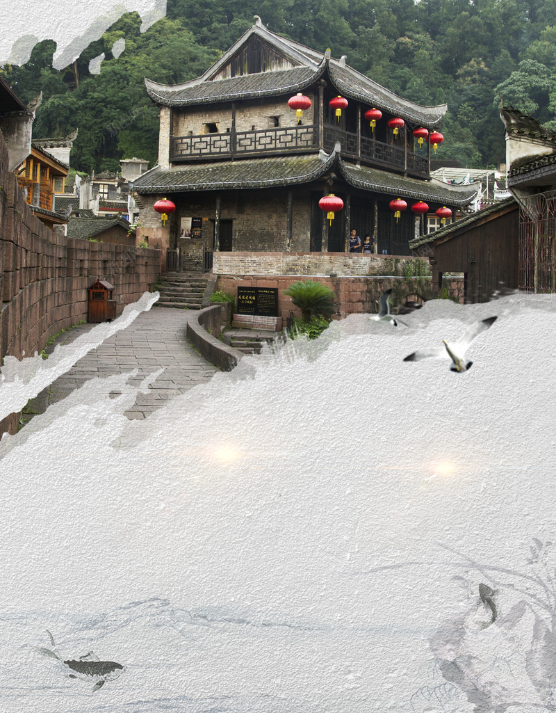 美丽凤凰古城文化旅游海报psd设计背景_88icon https://88icon.com 中国风 凤凰 古城 大气 文化 旅游 旅行 海报 素材 美丽 背景