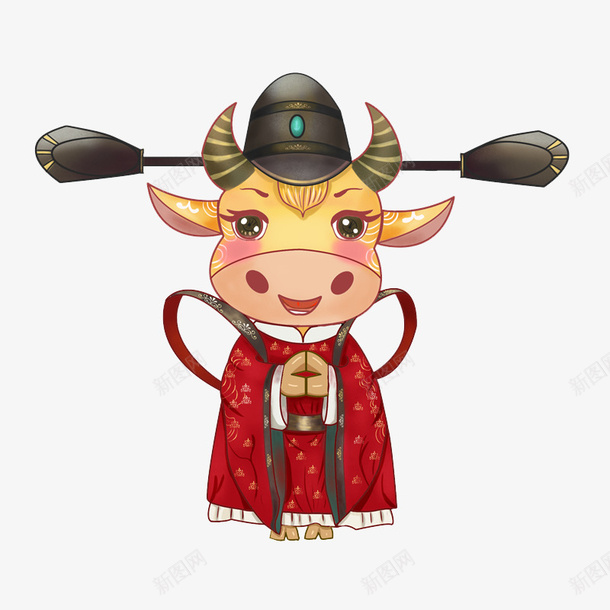 牛年喜庆的牛28psd免抠素材_88icon https://88icon.com 牛年大吉 喜庆牛 招财牛 节日牛
