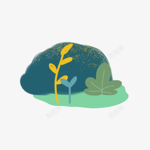 灌木丛小清新png免抠素材_88icon https://88icon.com 小花 灌木 灌木丛 草丛
