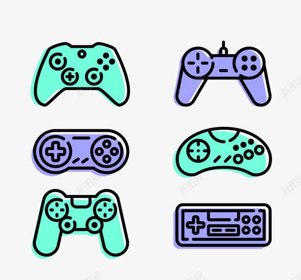 游戏手柄png免抠素材_88icon https://88icon.com 卡通 手柄 游戏 蓝色