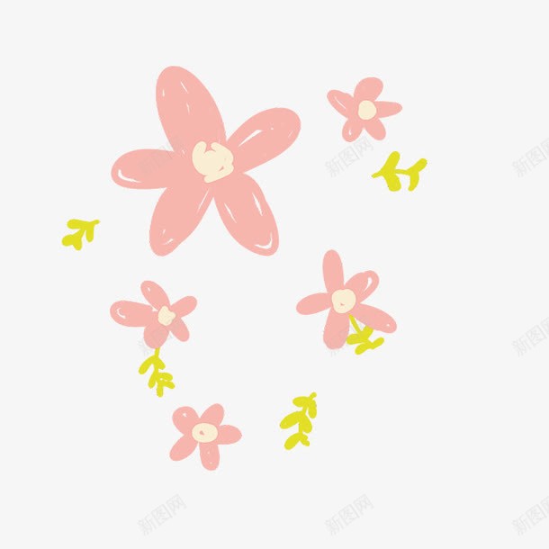 粉色小花卡通手绘儿童png免抠素材_88icon https://88icon.com 儿童卡通 卡通儿童 卡通粉色 粉色 粉色卡通