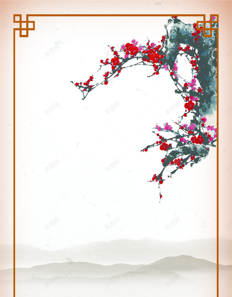 水墨梅花中国风海报展板背景素材jpg设计背景_88icon https://88icon.com 中国风展板 中国风海报 展板背景图片 梅花 梅花背景 水墨 水墨展板 水墨梅花 水墨海报 水墨素材 水墨背景