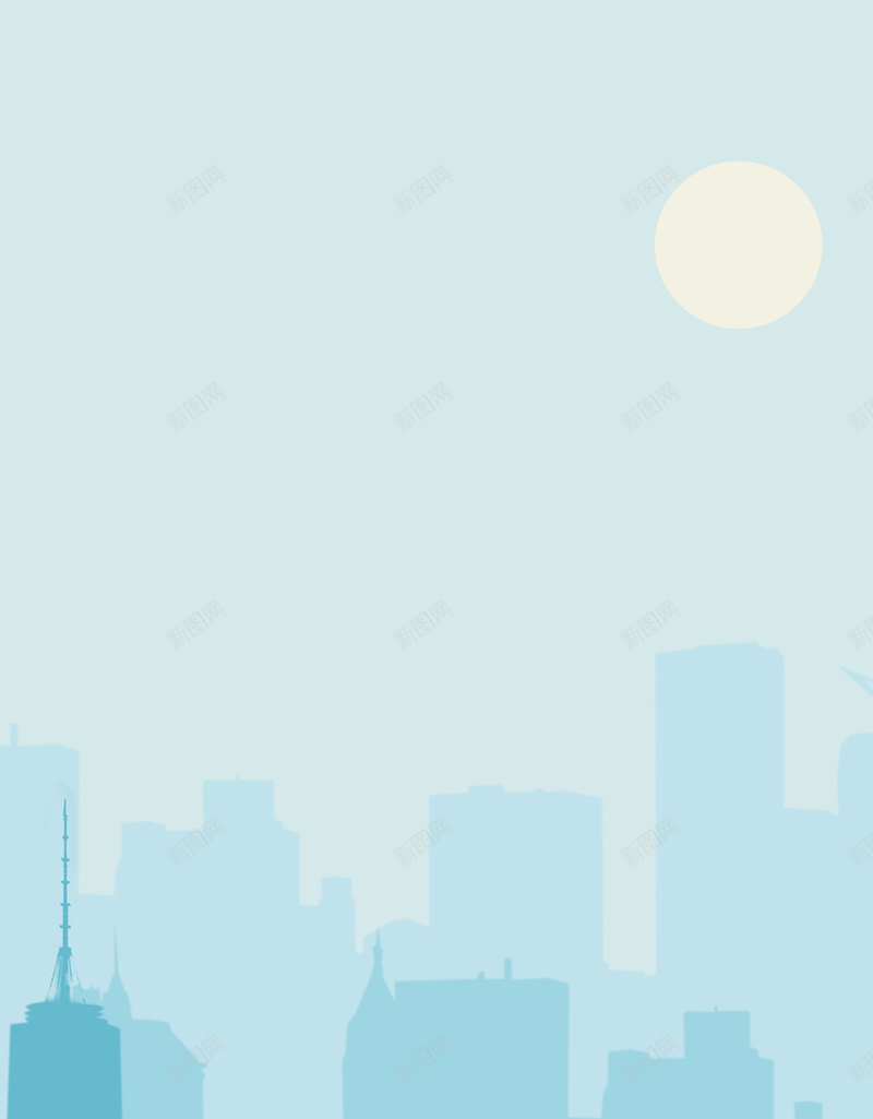 简约城市轮廓背景H5背景jpg设计背景_88icon https://88icon.com H5 H5背景 城市 城市背景 小清新 文艺 月亮 朦胧 简约 简约城市轮廓背景H5背景 轮廓