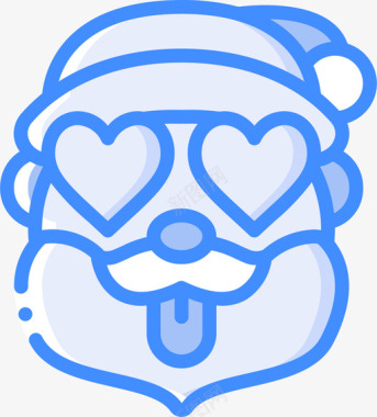 爱圣诞表情4蓝色图标icon 爱圣诞表情4蓝色图标