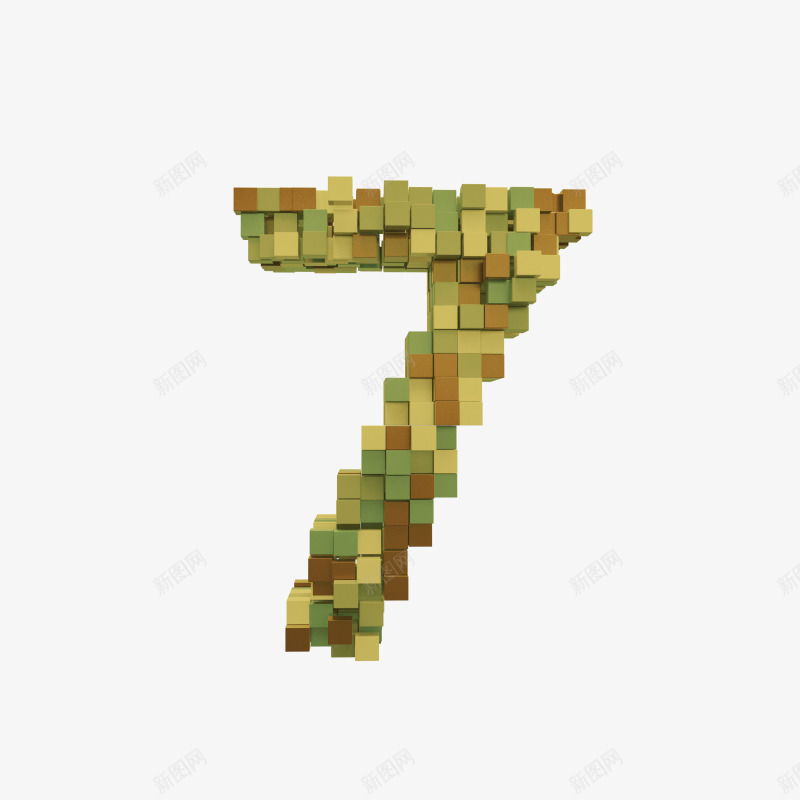 彩色正方形拼装数字字母7png免抠素材_88icon https://88icon.com 7 26个 3D 字数 字母 数字 文字 碎石 组合 英文