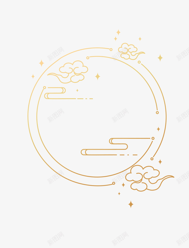 中国风祥云边png免抠素材_88icon https://88icon.com 中国 风 祥云 边框
