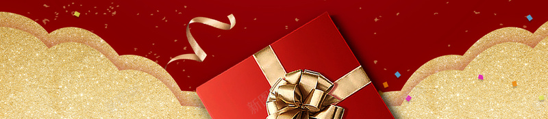 圣诞节红色庆祝背景图元素psd设计背景_88icon https://88icon.com 圣诞节 红色 艺术字 背景图 装饰元素 礼盒