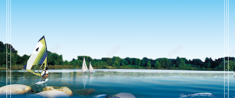 蓝天湖水背景psd设计背景_88icon https://88icon.com 蓝天湖水背景 湖面 森林 天空 海报banner 摄影 风景