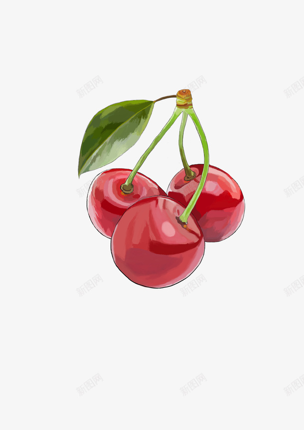 大樱桃红樱桃水果素材png免抠素材_88icon https://88icon.com 包装 图案 插画 樱桃 水果