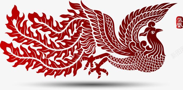 中国凤凰中国凤png免抠素材_88icon https://88icon.com 国潮 双11 霜降 重阳节 中国凤凰