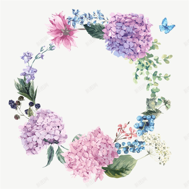 复古手绘花环边框花环jpg设计背景_88icon https://88icon.com 花环 复古 手绘 边框