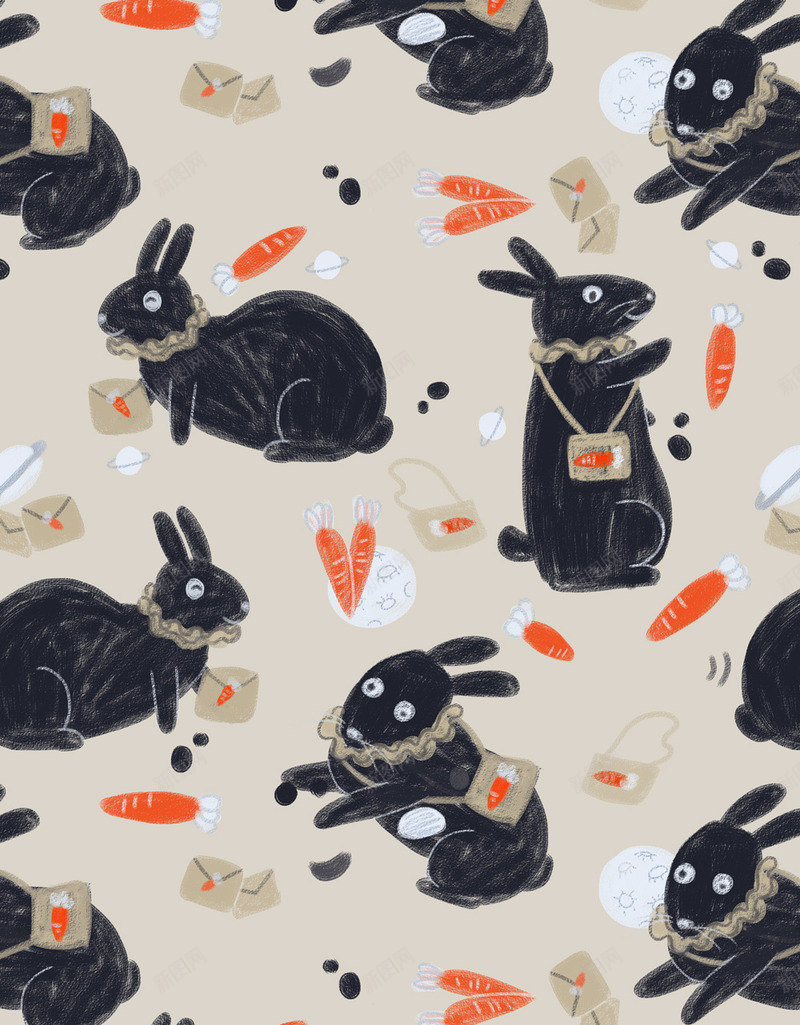 兔子兔叽胡萝卜萝卜丁黑色兔子森系可爱小黑兔手绘兔爱jpg设计背景_88icon https://88icon.com 兔子 兔叽 胡萝卜 萝卜 丁黑色 黑色 森系 可爱 爱小 手绘 兔爱